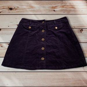 Forever 21 corduroy button down skirt